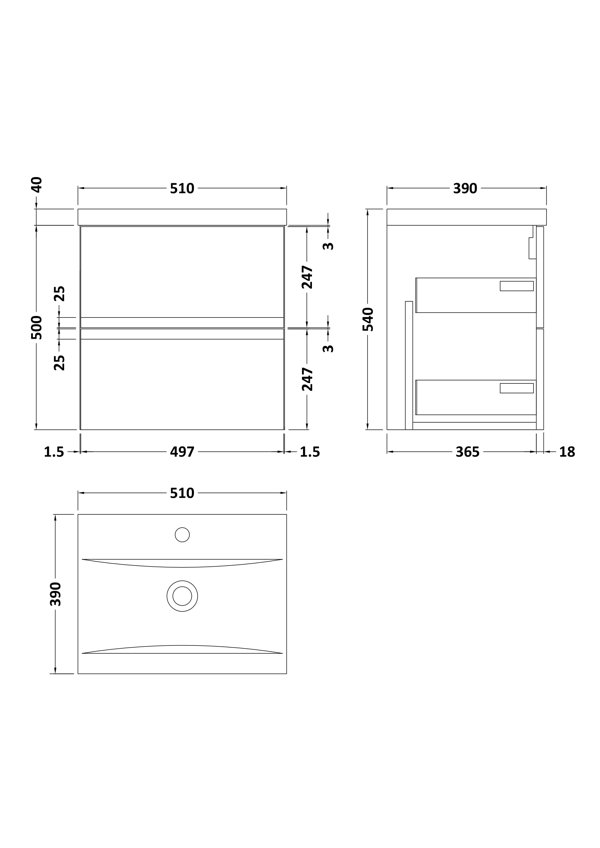 Hudson Reed Urban 510mm Wall Hung Single Vanity Unit Wayfair.co.uk